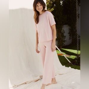 KILTE Collection The Liz Set Washable Cashmere Pants & Top in Peony Size M